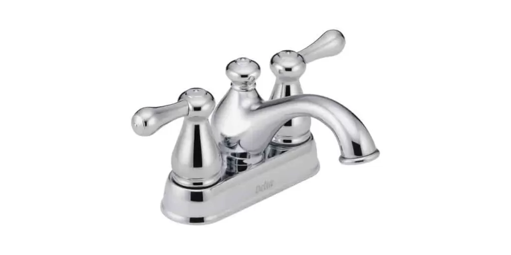bathroom screwless sink faucet with double handle