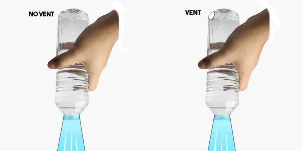 demo experiment to check how gurgling happens