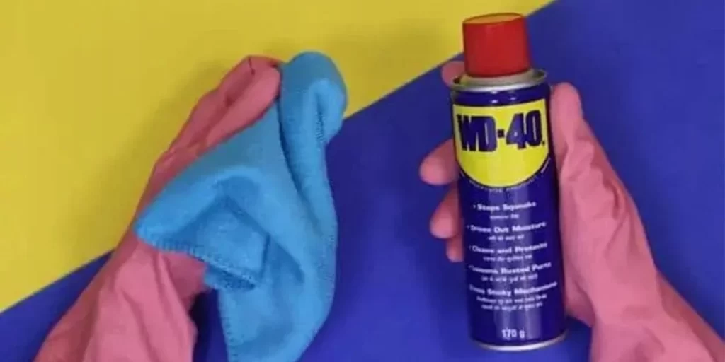 Use WD-40 Lubricant Spray to Remove Sticker Residue