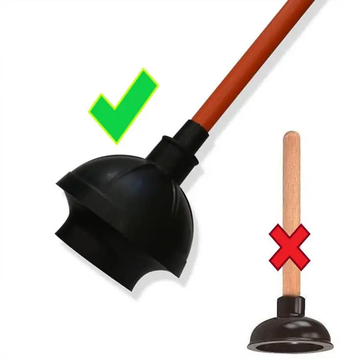toilet plunger with a flange vs sink plunger